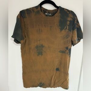 #320 Madewell Brown & black fall t shirt hand dyed size S
